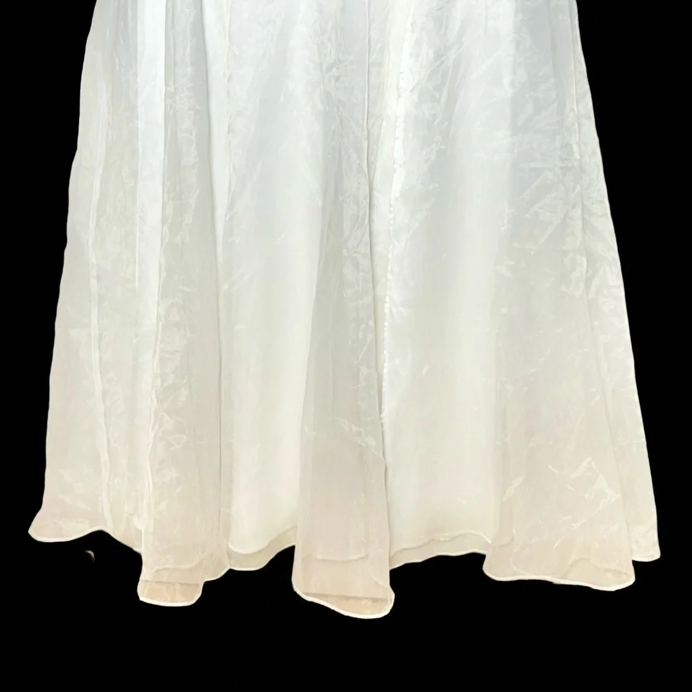 NWT Lulus True Excellence White Bustier Off-The-Shoulder Gown, Size Large - Picture 9 of 15